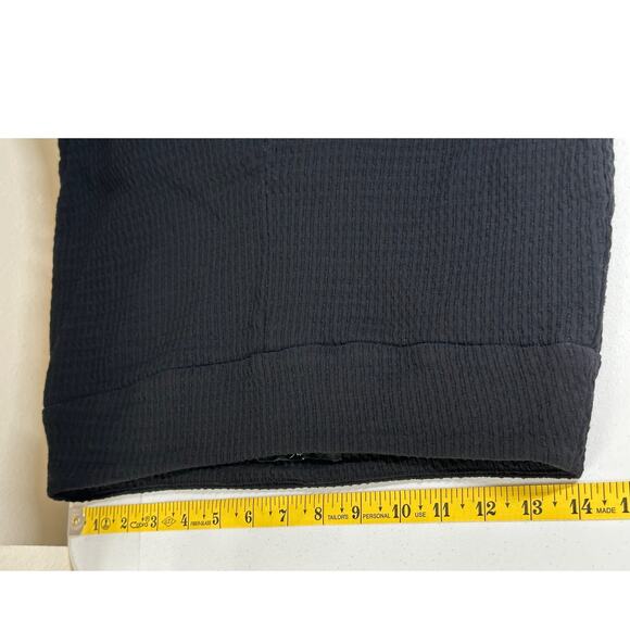 Up! Pants Womens 12 Black Slim Ankle Crop Stretch Textured Minimalist Capsule - Picture 6 of 8
